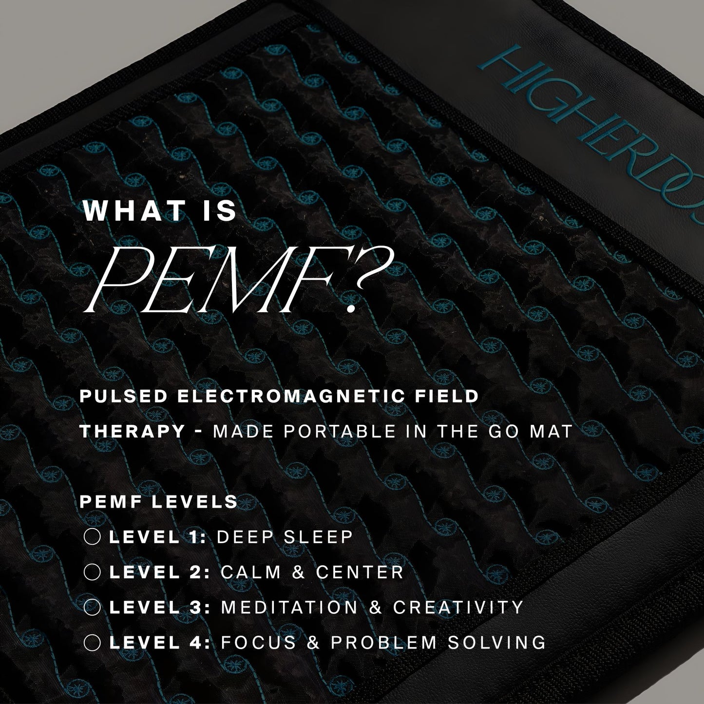 PEMF Infrared Go Mat | 39" x 19.5" | Crystal Layer | Compact Therapy Mat