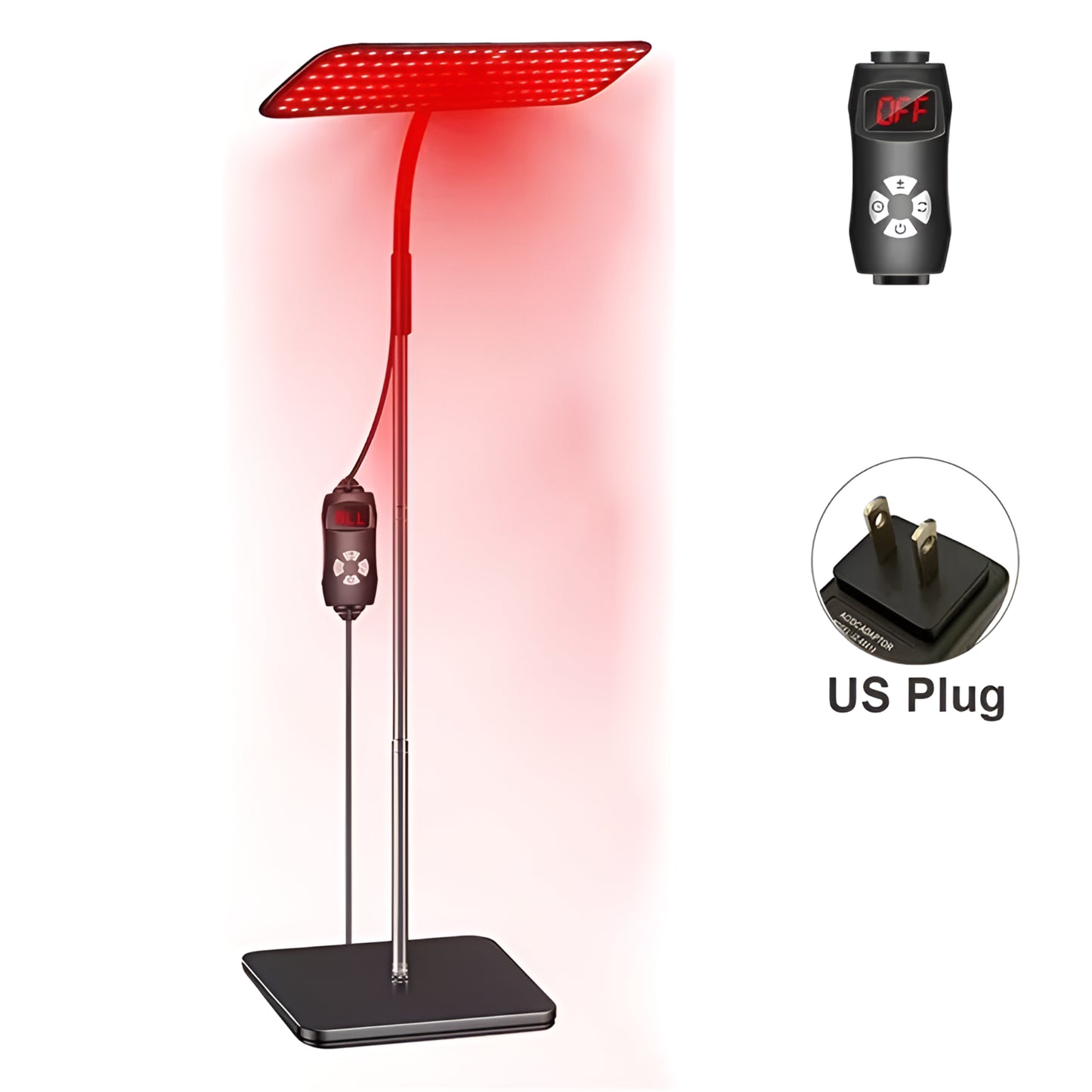660Nm &850Nm near Infrared Light Device 25W LED Red Light Therapy Lamp with Stand Facial Skin Care for Relief Muscle Joint Pain