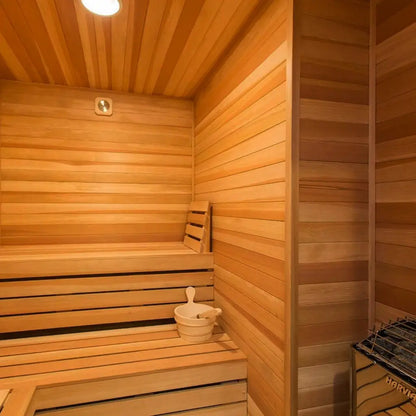 Carbon Smart Saunas - 5' x 8' x 8' - by Finnish Sauna Builders