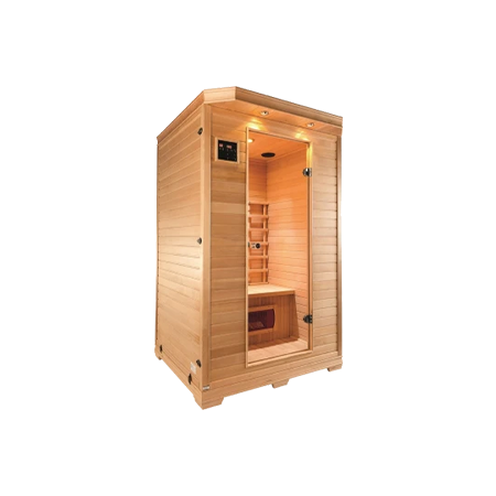 3-Person Pine Wood Infrared Sauna Cabin | IR-A + Ionizer