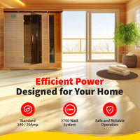 6-Person Cedar Infrared Sauna with 10 Carbon Heaters