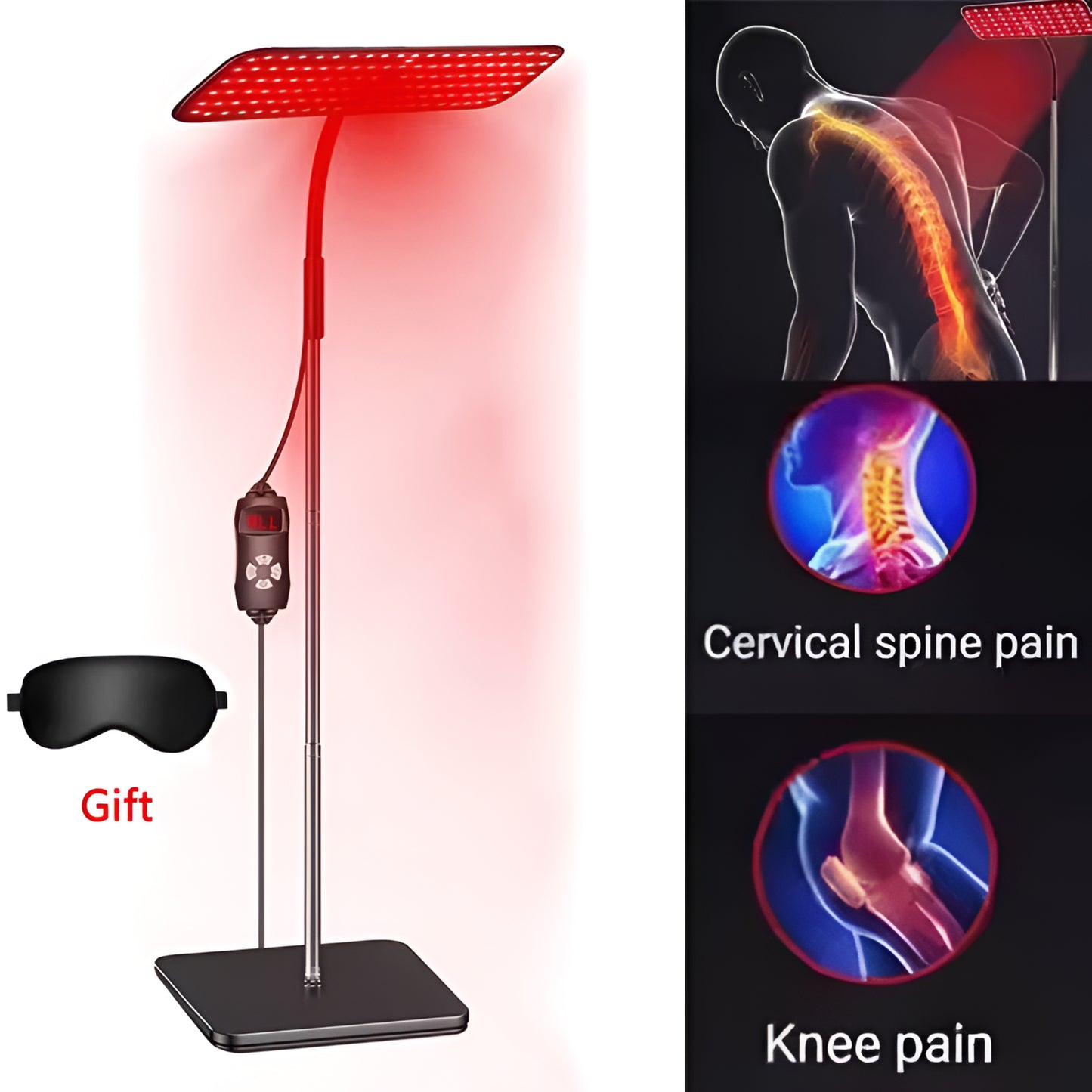 660Nm &850Nm near Infrared Light Device 25W LED Red Light Therapy Lamp with Stand Facial Skin Care for Relief Muscle Joint Pain