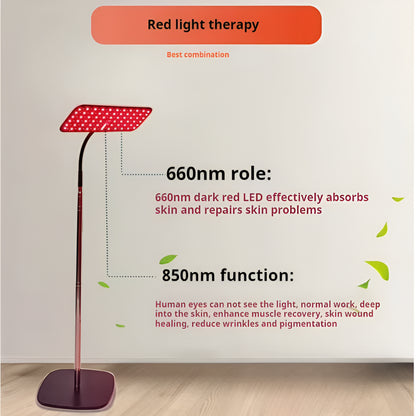 660Nm &850Nm near Infrared Light Device 25W LED Red Light Therapy Lamp with Stand Facial Skin Care for Relief Muscle Joint Pain