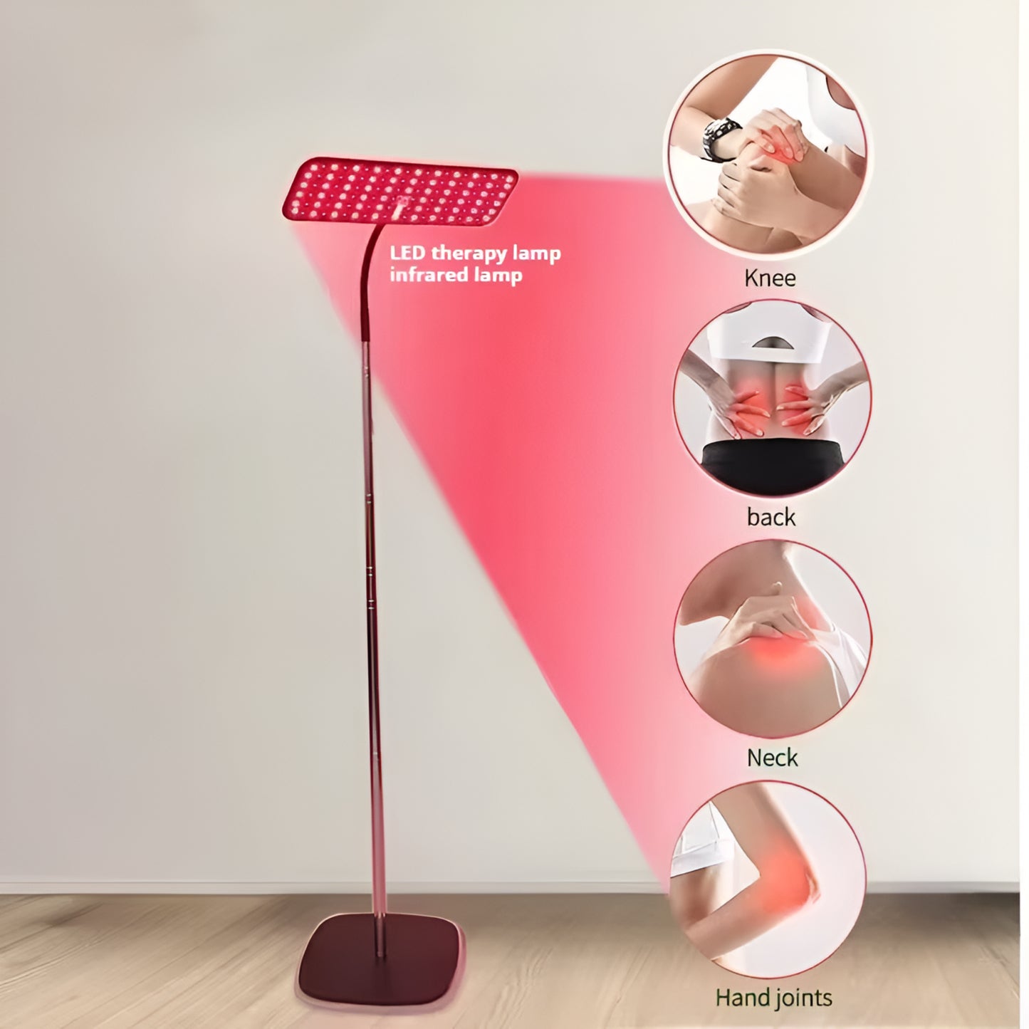 660Nm &850Nm near Infrared Light Device 25W LED Red Light Therapy Lamp with Stand Facial Skin Care for Relief Muscle Joint Pain