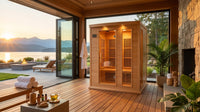 3 - Person FAR Infrared Sauna in Hemlock — Lifestyle