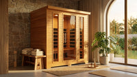 6-Person Cedar Infrared Sauna with 10 Carbon Heaters — Lifestyle